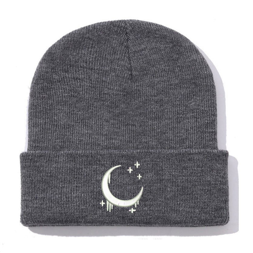 Moon & Star Drip Beanie – Tokyo Night Vibe