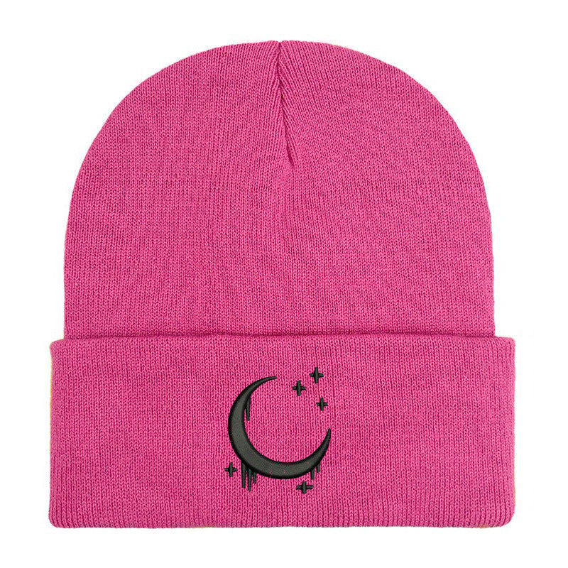 Moon & Star Drip Beanie – Tokyo Night Vibe