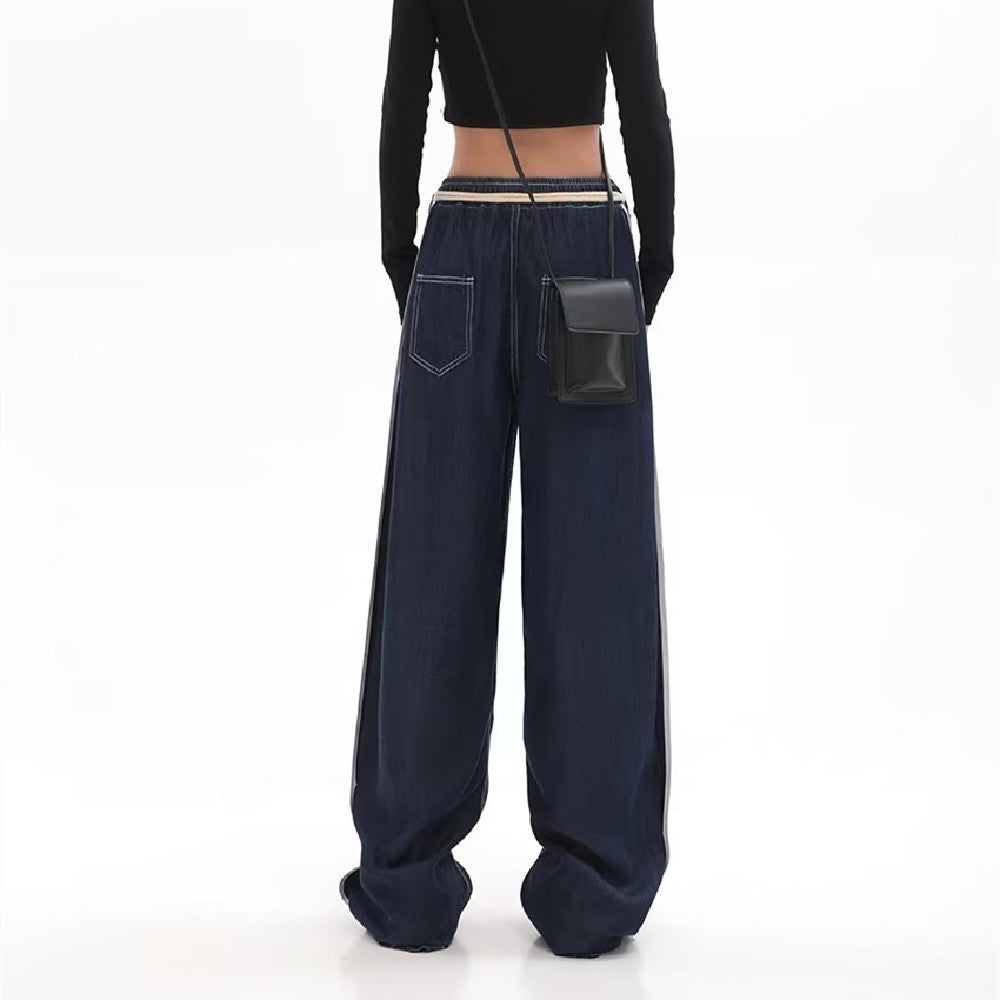 Loose Wide Leg Straight Trousers