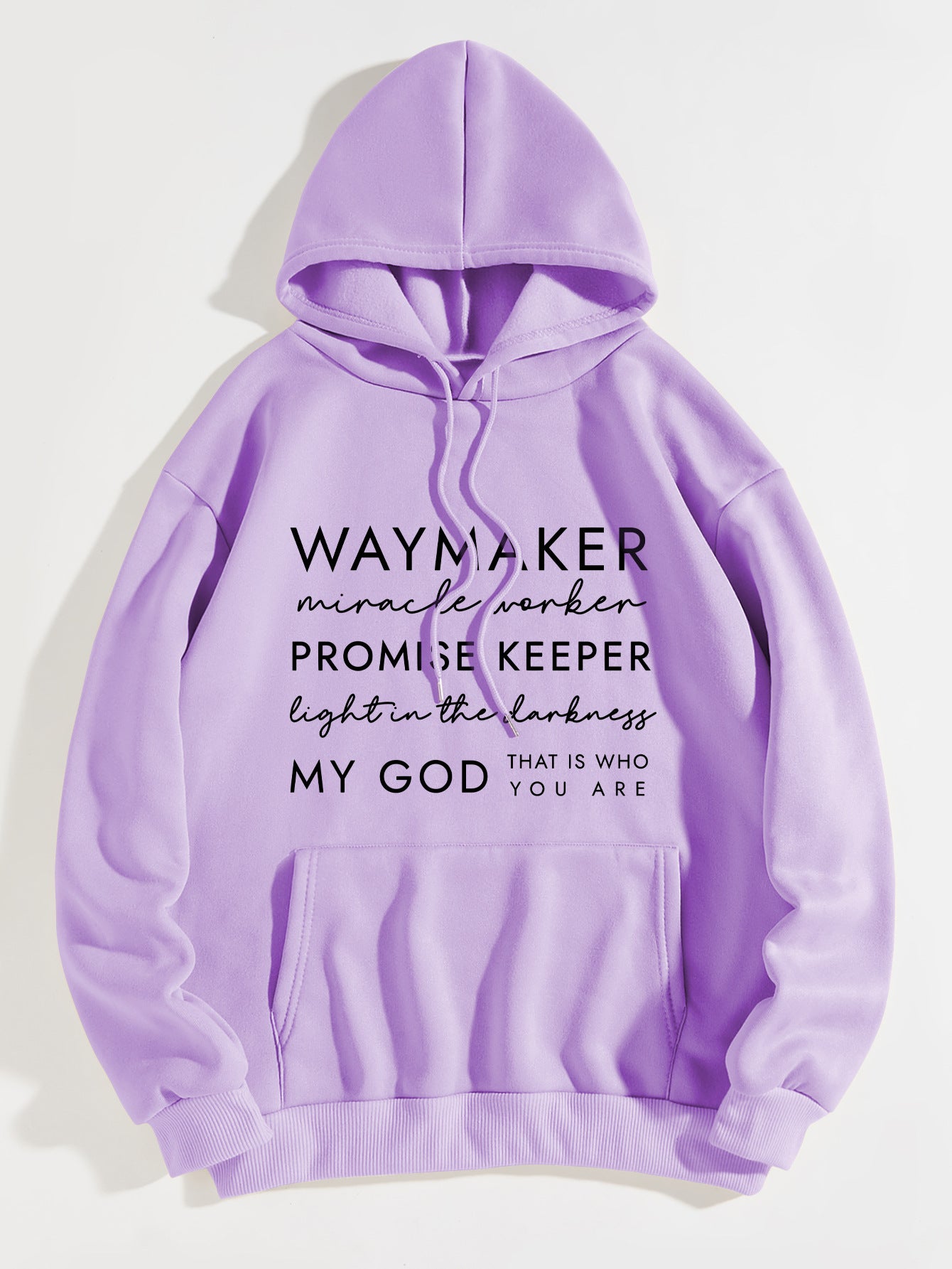 European And American-style Hooded Sweatshirt Solid-color Lettered Sweatshirt