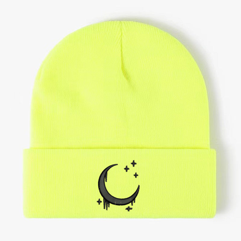 Moon & Star Drip Beanie – Tokyo Night Vibe