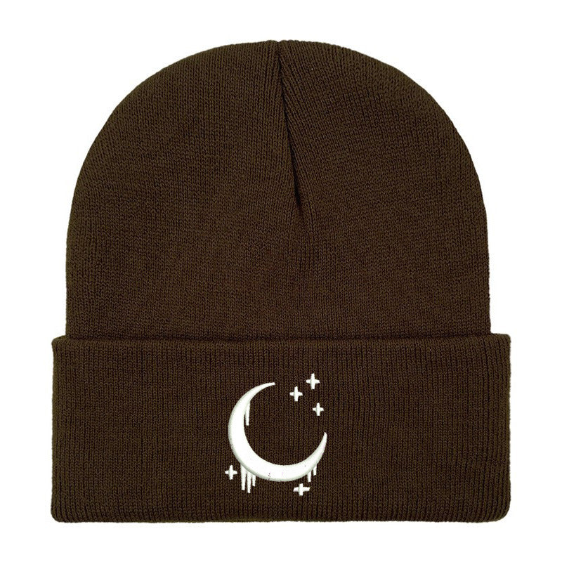 Moon & Star Drip Beanie – Tokyo Night Vibe
