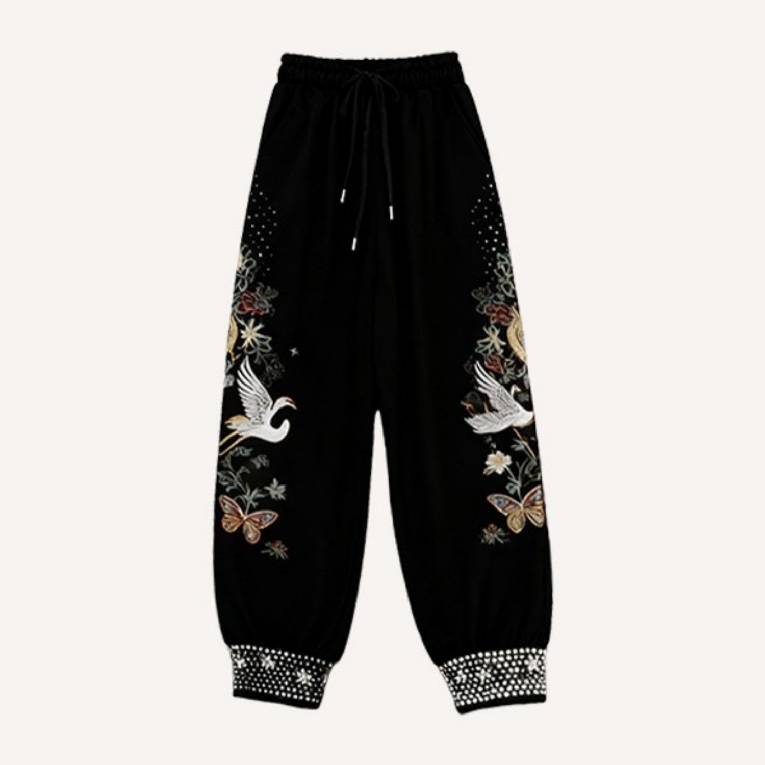 Butterfly Embroidered Joggers – Tokyo Street Luxe