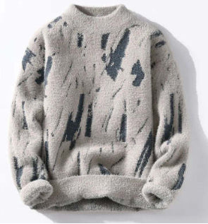Winter Fleece-lined Thickened Men's Bottoming Sweater Fall And Winter Inner