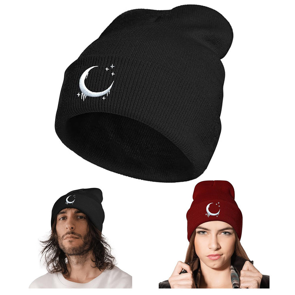 Moon & Star Drip Beanie – Tokyo Night Vibe