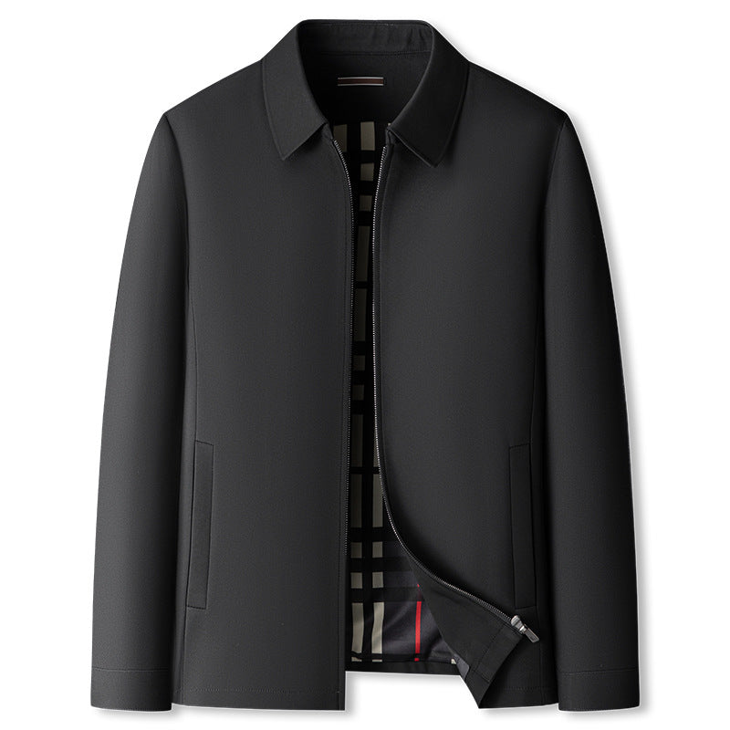 Mens Plus-Size Business-Casual Classic Lapel Jacket