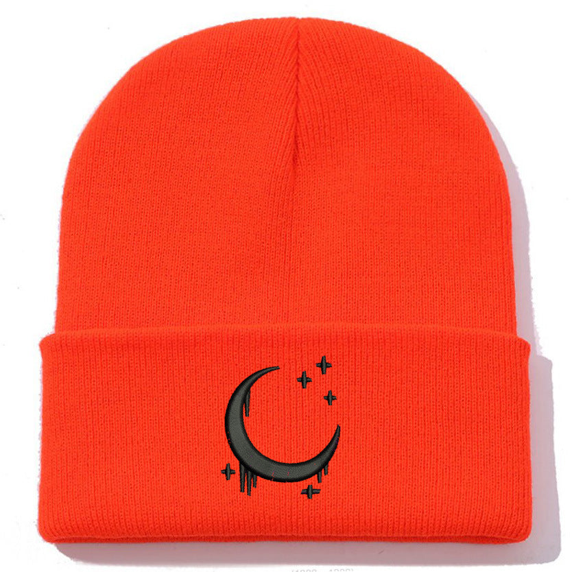 Moon & Star Drip Beanie – Tokyo Night Vibe