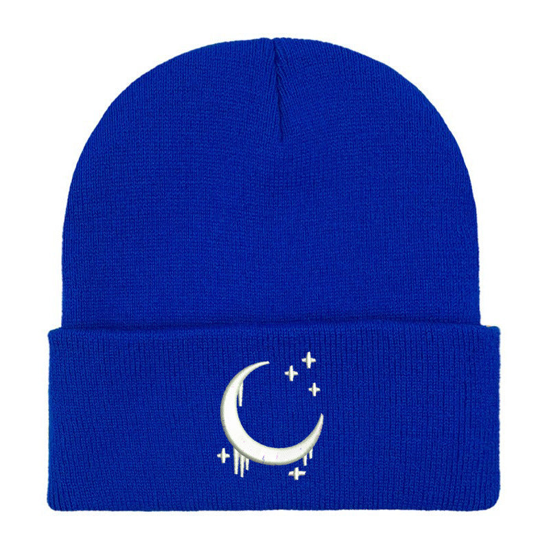 Moon & Star Drip Beanie – Tokyo Night Vibe