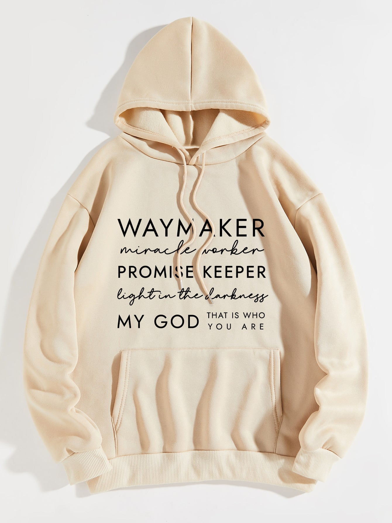 European And American-style Hooded Sweatshirt Solid-color Lettered Sweatshirt