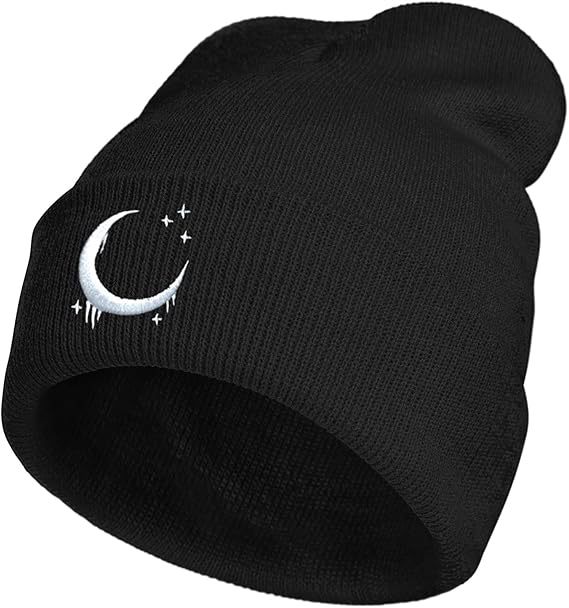 Moon & Star Drip Beanie – Tokyo Night Vibe