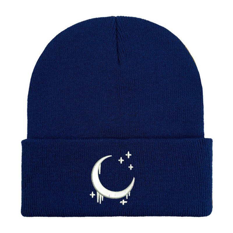 Moon & Star Drip Beanie – Tokyo Night Vibe
