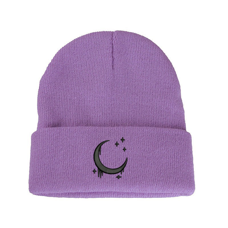 Moon & Star Drip Beanie – Tokyo Night Vibe