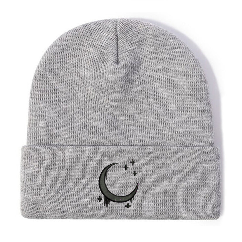 Moon & Star Drip Beanie – Tokyo Night Vibe